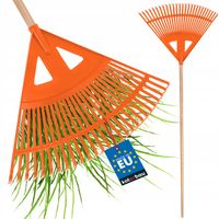 GRABIE WACHLARZOWE 580 MM DO LIŚCI I TRAWY OGRODOWE PLASTIKOWE Z