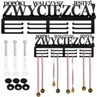 WIESZAK METALOWY NA MEDALE ŚCIENNY ZWYCIĘZCA PIŁKA NOŻNA BIEGANIE 60