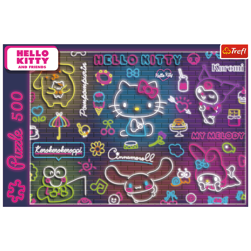Puzzle - 500 - Neon Hello Kitty - Trefl 37523 na Arena.pl