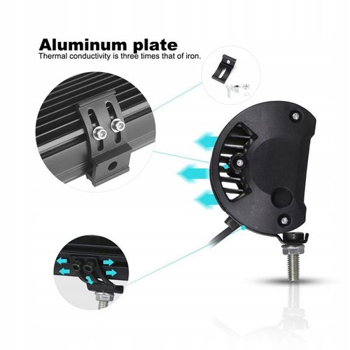 2 x Halogen motocyklowy-doświetlacz 72W+WŁĄCZNIK na Arena.pl