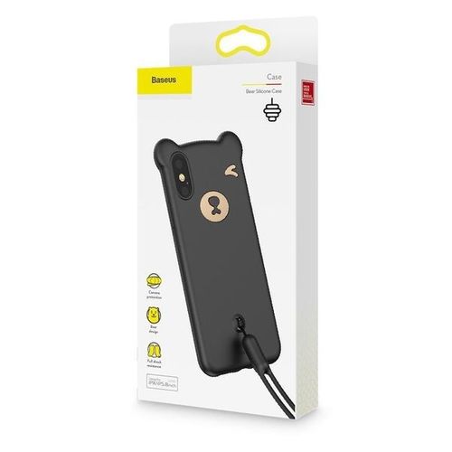 Etui Baseus Bear do smartfona iPhone X / XS - czarne na Arena.pl