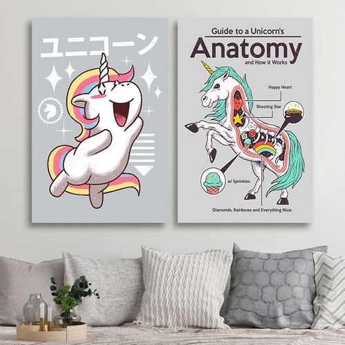 Obraz na płótnie – Canvas, Anatomia jednorożca 70x100 na Arena.pl