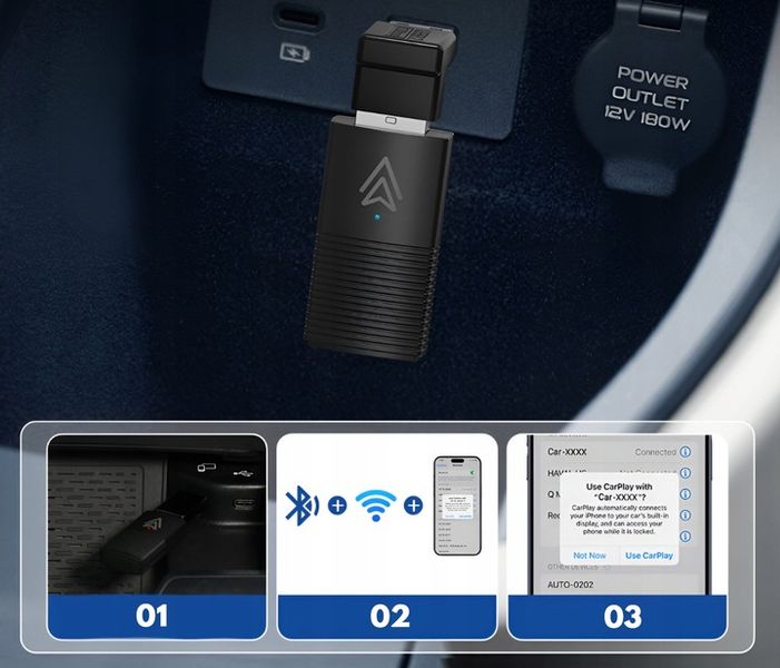 Bezprzewodowy Adapter Mini USB 2w1 TRADEBIT do iPhone / Androida zdjęcie 9