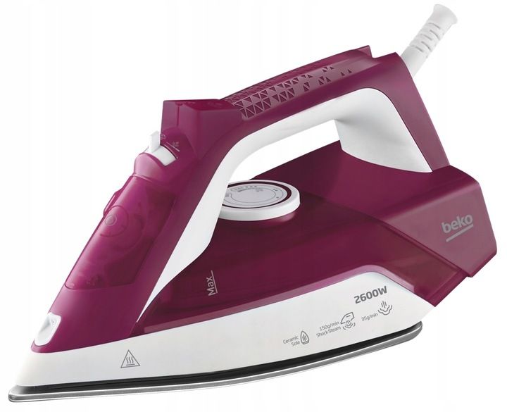 Żelazko Beko SIM3126R parowe bordowe para 120g/min zdjęcie 2