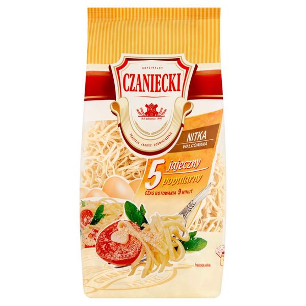 Czaniecki Makaron 5 jajeczny nitka walcowana 500 g zdjęcie 1