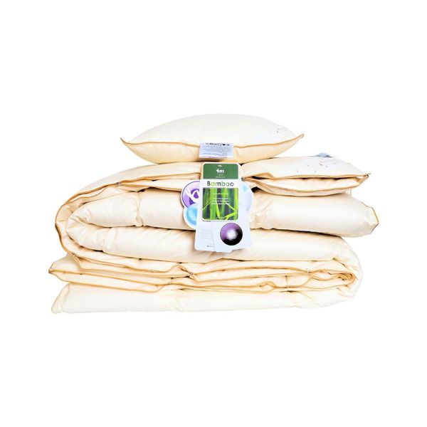 Kołdra puchowa CIEPŁA 200x220 DREAM kremowa zdjęcie 1