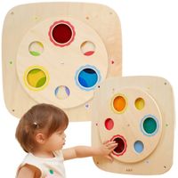 VIGA Drewniana Tablica Manipulacyjna Sensoryczna Mieszanie Kolorów