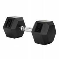 Hantel ogumowany TREXO Hex 17.5 kg ŻELIWNY ANTYPOŚLIZGOWA POWIERZCHNIA