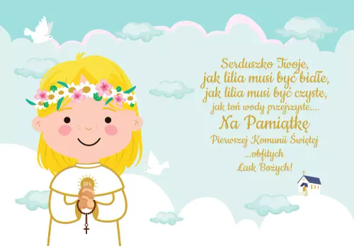 Karnet B6 Komunijny, Dziewczynka na Arena.pl