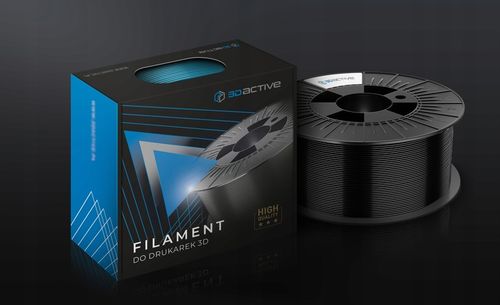 Filament PLA+ do drukarek 3D 3DACTIVE Czarny matowy 1,75mm 1kG 600mm/s na Arena.pl