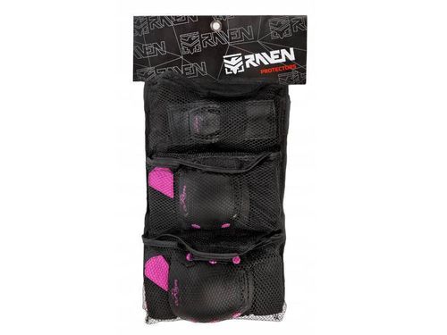Zestaw ochraniaczy na kolona łokcie nadgarstki Raven Dexard Black Pink 2021 M na Arena.pl
