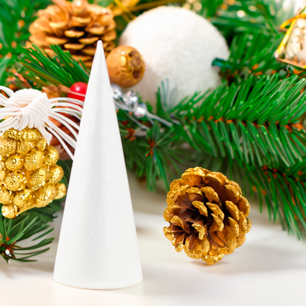 STOŻEK styropianowy STOŻKI STYROPIANOWE 25CM CHOINKA DUŻE Do OZDABIANIA 2szt zdjęcie 4