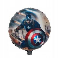 Balon Urodzinowy Avengers Kapitan Ameryka Kółko Superbohaterowie Foliowy 3D