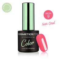 Cosmetics Zone Lakier hybrydowy neonowy różowy 7ml – Neon Coral N9