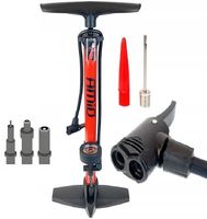 WYDAJNA I SOLIDNA METALOWA POMPKA RĘCZNA MANOMETR