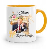 Kubek Żółty Prezydenta Andrzej Duda Pis Dla Ciebie Z Nadrukiem Ze Zdjęciem
