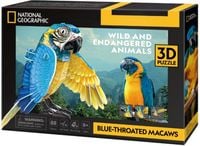 Puzzle 3D National Geographic: Papuga Ara Szafirowa (88 el.) – CubicFun