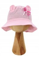 KAPELUSZ DLA DZIEWCZYNKI LETNI SŁONECZNY KAPELUSZ DZIECIĘCY BAWEŁNA MUŚLIN