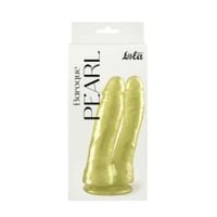 podwójne dildo perłowe pearl realistyczne z przyssawką 17 cm