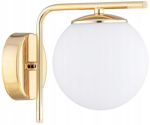 Złota Lampa Ścienna Kinkiet Białe Kule Milo LED E27 na Arena.pl