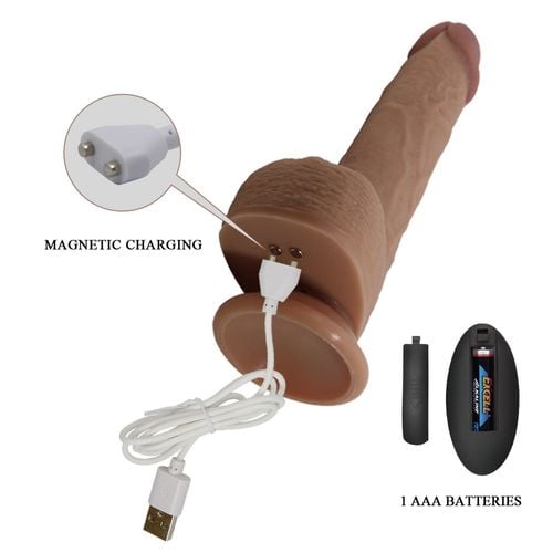 Pretty Love - Tommy 8,9'' Light Brown, 3 Vibration Functions 3 Thrusting na Arena.pl