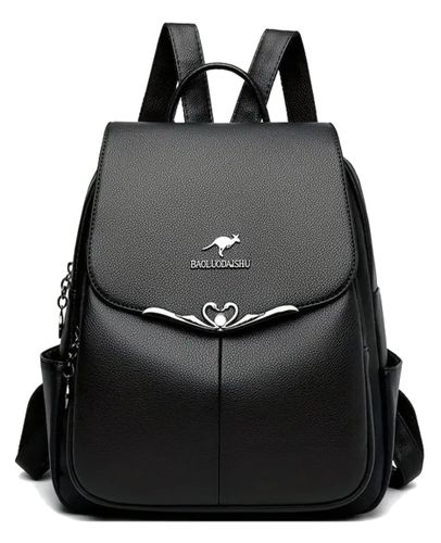 Plecak damski czarny skórzany elegancki ekoskóra miejski łabędzie na Arena.pl