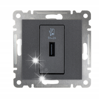 KAREA GNIAZDO USB POJEDYŃCZE ANTRACYT 57050465 MAKEL