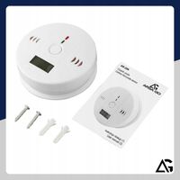 CZUJNIK CZADU GAZU WYKRYWACZ DETEKTOR TLENKU WĘGLA BEZPRZEWODOWY LCD ALARM