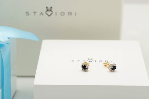 Złote kolczyki KXD0611 - Diament na Arena.pl