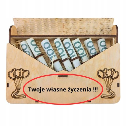 PUDEŁKO NA PIENIĄDZE PREZENT NA URODZINY CHRZEST ROCZEK PAMIĄTKA na Arena.pl