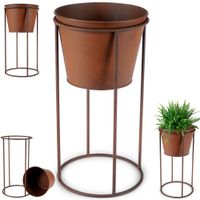 Osłonka na Doniczkę na Stojaku Ozdobna Dekoracyjna Metalowa VILDE 44 cm