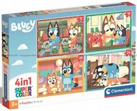 Puzzle 4w1 Bluey 21526 Clementoni Super Kolor 3+ Blue Bingo