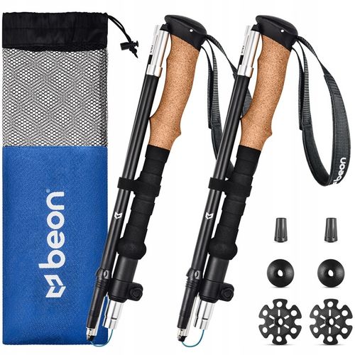 KIJE TREKKINGOWE SKŁADANE REGULOWANE KIJKI W GÓRY TURYSTYCZNE BEON FOLD na Arena.pl