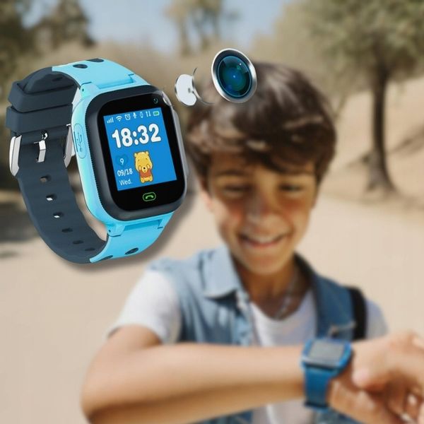 B SMARTWATCH DLA DZIECI ZEGAREK LOKALIZATOR SOS GPS APARAT SIM GRY +GRATIS zdjęcie 13