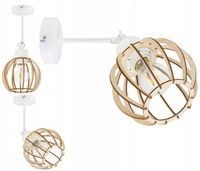 LAMPA KINKIET E27 ścienny regulowany loft Drewno