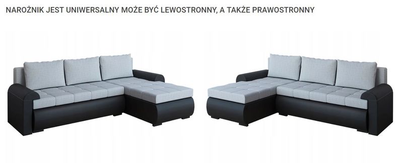 Narożnik Dawid sofa rogówka rozkładana z pojemnikiem funkcja spania zdjęcie 8