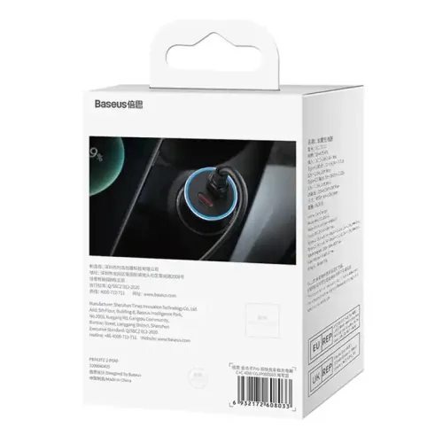 Ładowarka samochodowa Baseus 40W 2x USB-C niebieska na Arena.pl