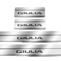 Listwa progowa ALFA ROMEO GIULIA Stal nierdzewna 304 połysk z czarny