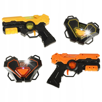 PAINTBALL LASEROWY PISTOLET X 2 Z TARCZĄ X 2 NA PODCZERWIEŃ