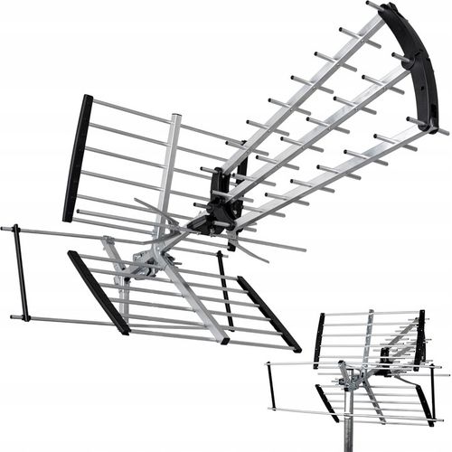 ANTENA KIERUNKOWA DVB-T2 DO TV NAZIEMNEJ MUX8 Filtr LTE HD 4K UHF VHF 120km na Arena.pl