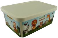 POJEMNIK NA ZABAWKI Z POKRYWKĄ PUDEŁKO KLOCKI 12 L