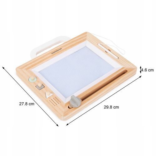 Drewniany Magnetyczny Znikopis z Pieczątkami - Tablica do Rysowania Tablet na Arena.pl