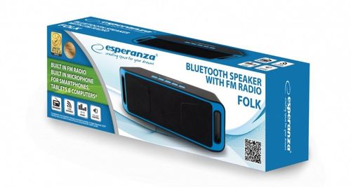 Głośnik Bluetooth FM Folk czarno-niebieski na Arena.pl