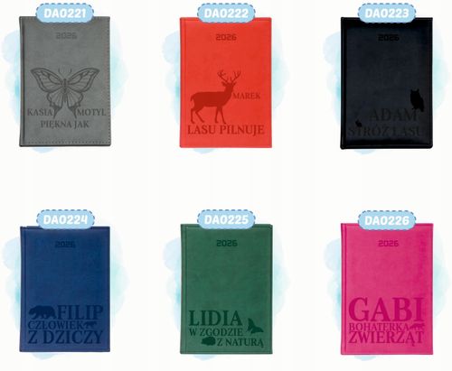 Kalendarz KIESZONKOWY A6 2026 dużo wzorów Planer PREZENT + NAPIS na Arena.pl