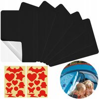 6× Czarna łata samoprzylepna do naprawy kurtki DUŻA 14.5×20cm XL