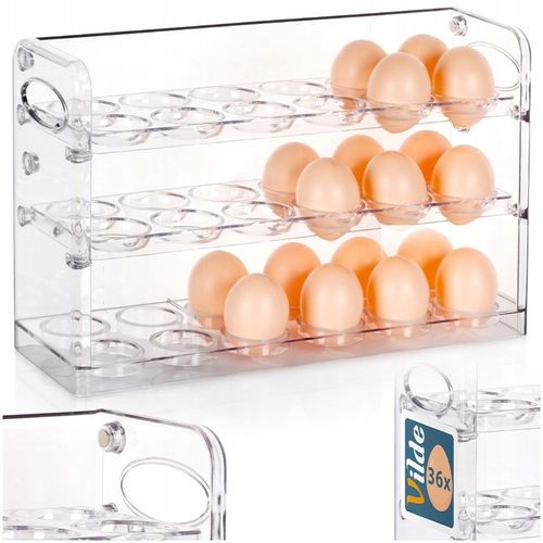 Pojemnik NA 36 JAJEK jajka pudełko organizer kuchenny do lodówki piętrowy na Arena.pl