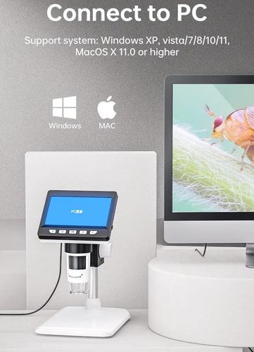 Elektroniczny mikroskop USB z ekranem LCD i zoomem 50-1000x na Arena.pl