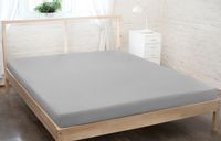 Prześcieradło jersey z gumką 90 x 200 szary