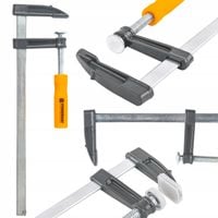 ŚCISK STOLARSKI ŚRUBOWY ZACISK 250x50 MM TYP F STALOWY DO DREWNA WARSZTATU