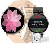 Smartwatch Damski Giewont GW330-4 Różowy Pasek Silikon  + Czarna Brans